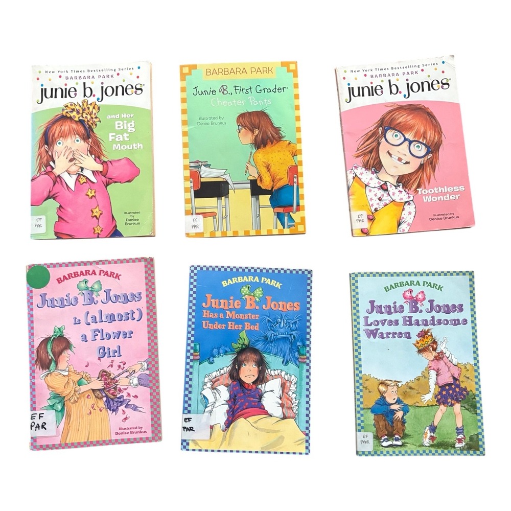 Junie B Jones Barbara Park 6 Book Lot Paperbacks Kids Chapter Books Series